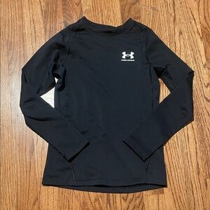 Under Armour Black Long-Sleeve Crew Neck Performance Tee for Kids